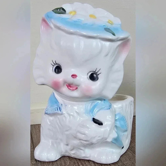 NAPCO Other - Sweet Vintage Napcoware Napco White Cat Planter 6917